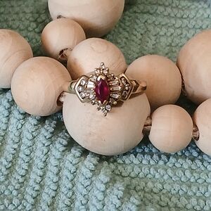 10K Gold and Ruby Gemstone Ring